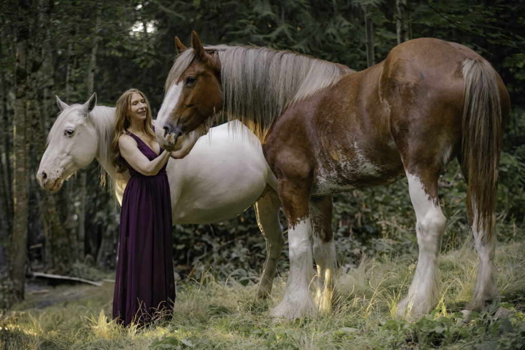 Enjoy the calm environment horses provide. 